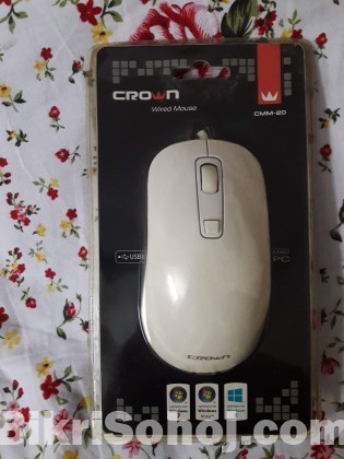 Crown computer mouse and double pin headphone